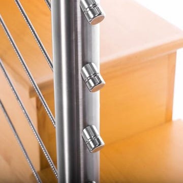 Attach your cable through each end post with this kit, featuring tensioners, QuickNuts, and QuickNut Covers. (Cable and beveled washers sold separately)