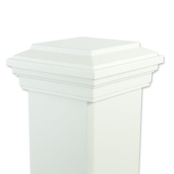Flat Top Post Cap For Trex Transcend Railing - White