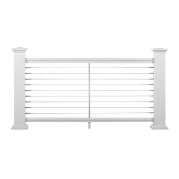 TimberTech Universal Bottom Rail with 316 Stainless CableRail by Feeney (TimberTech Top Rail and Feeney CableRail sold separately)