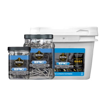 Screw Products EPIC Stainless Steel Trim Head Wood Screw - #9